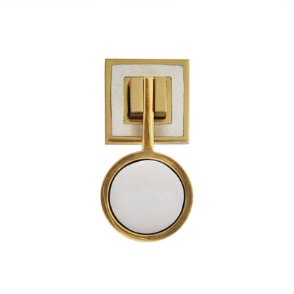 Milan Brass Pull Knob by Worlds Away. Made from metal, resin in a eclectic & global style.
