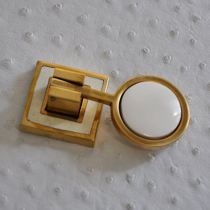 Milan Brass Pull Knob by Worlds Away. Made from metal, resin in a eclectic & global style.