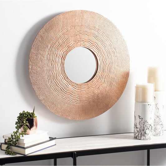 Arlington Mirror by HedgeApple Essentials in gold. Made from iron in a modern style.