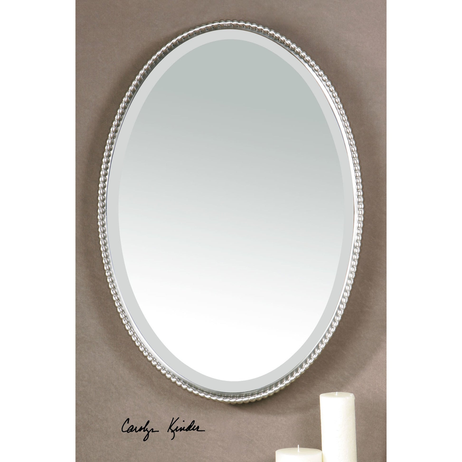 Sherise Oval Mirror by Uttermost. Made from metal, glass in a modern style.