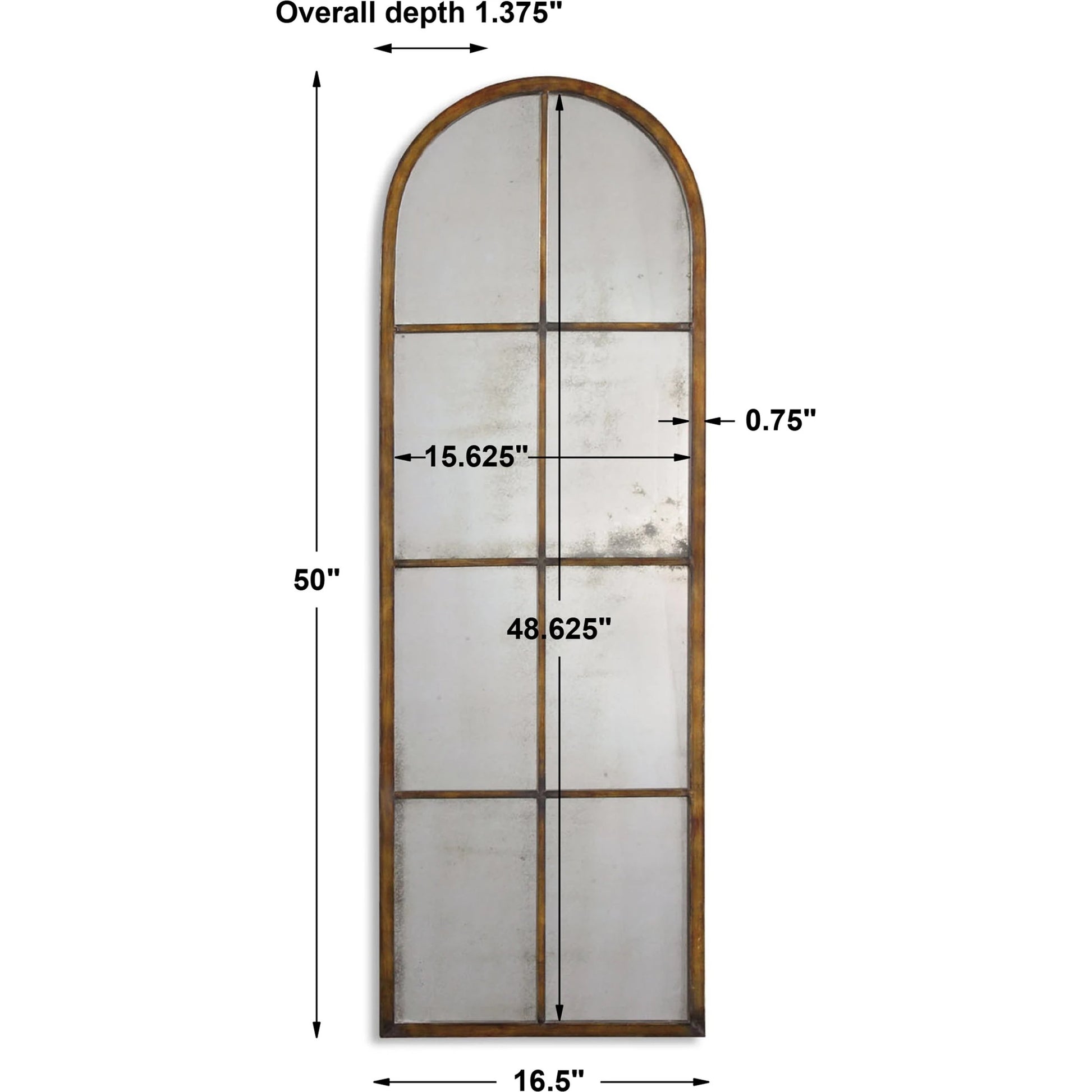 Amiel Mirror by Uttermost in brown. Made from metal in a modern style.