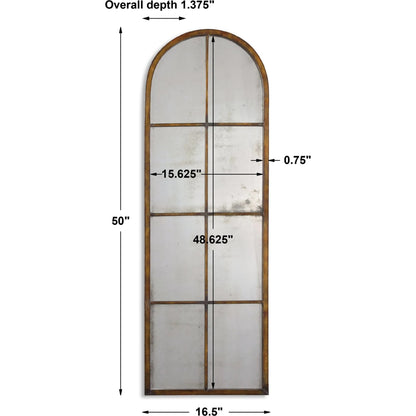 Amiel Mirror by Uttermost in brown. Made from metal in a modern style.