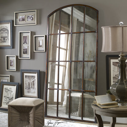 Amiel Antique Arch Mirror by Uttermost. Made from metal, glass, mdf in a cottage & farmhouse style.