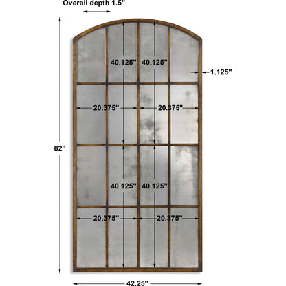 Amiel Antique Arch Mirror by Uttermost. Made from metal, glass, mdf in a cottage & farmhouse style.