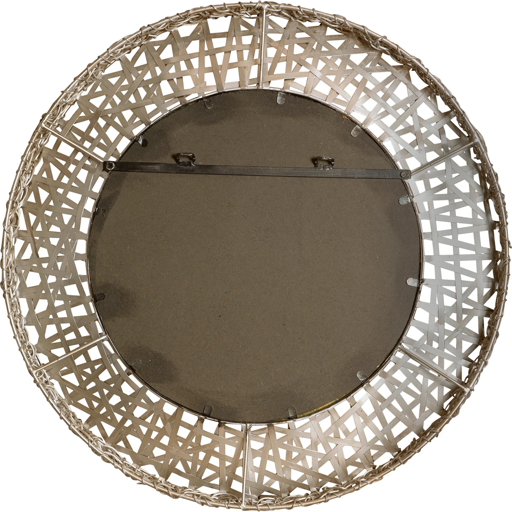 Alita Woven Metal Mirror by Uttermost in light. Made from glass, iron, mdf in a modern style.