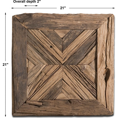 Rennick Reclaimed Wood Wall Art by Uttermost in multi. Made from reclaimed pine wood in a cottage & farmhouse style.