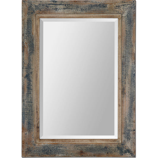 Bozeman Mirror by Uttermost in blue. Made from mirror, fir, mdf in a cottage & farmhouse style.