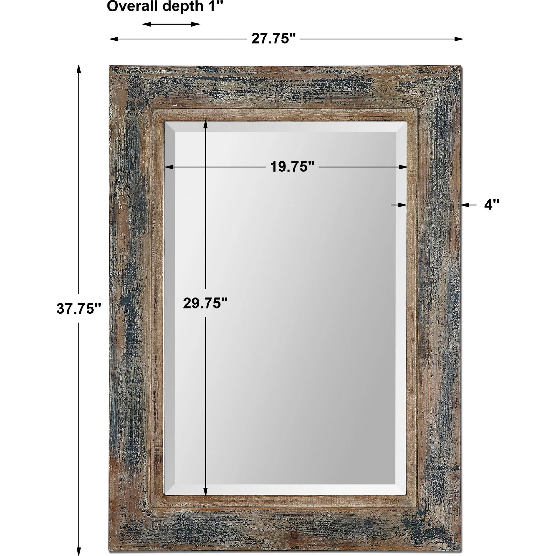 Bozeman Mirror by Uttermost in blue. Made from mirror, fir, mdf in a cottage & farmhouse style.