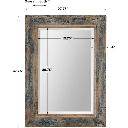 Bozeman Mirror by Uttermost in blue. Made from mirror, fir, mdf in a cottage & farmhouse style.