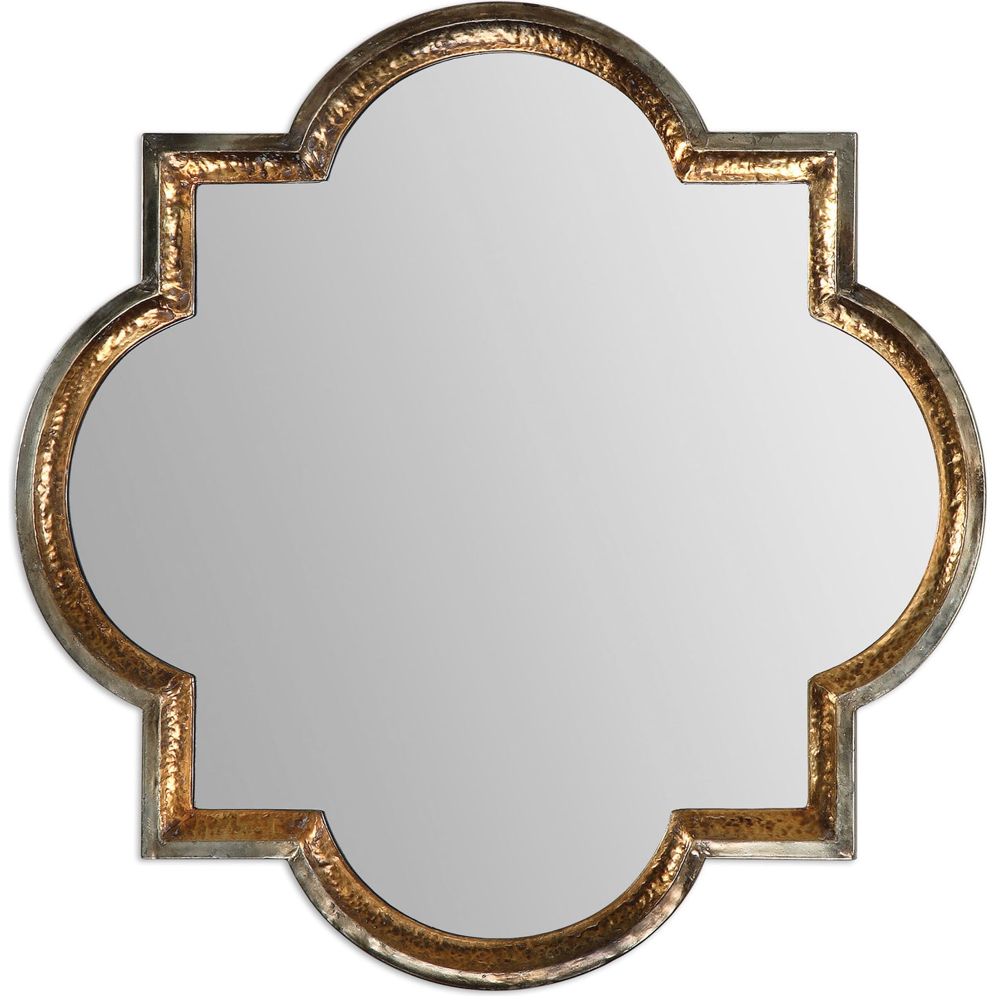 001 S-252022 | Primary Silo | Lourosa  Mirror by Uttermost in gold. Made from metal in a traditional style.