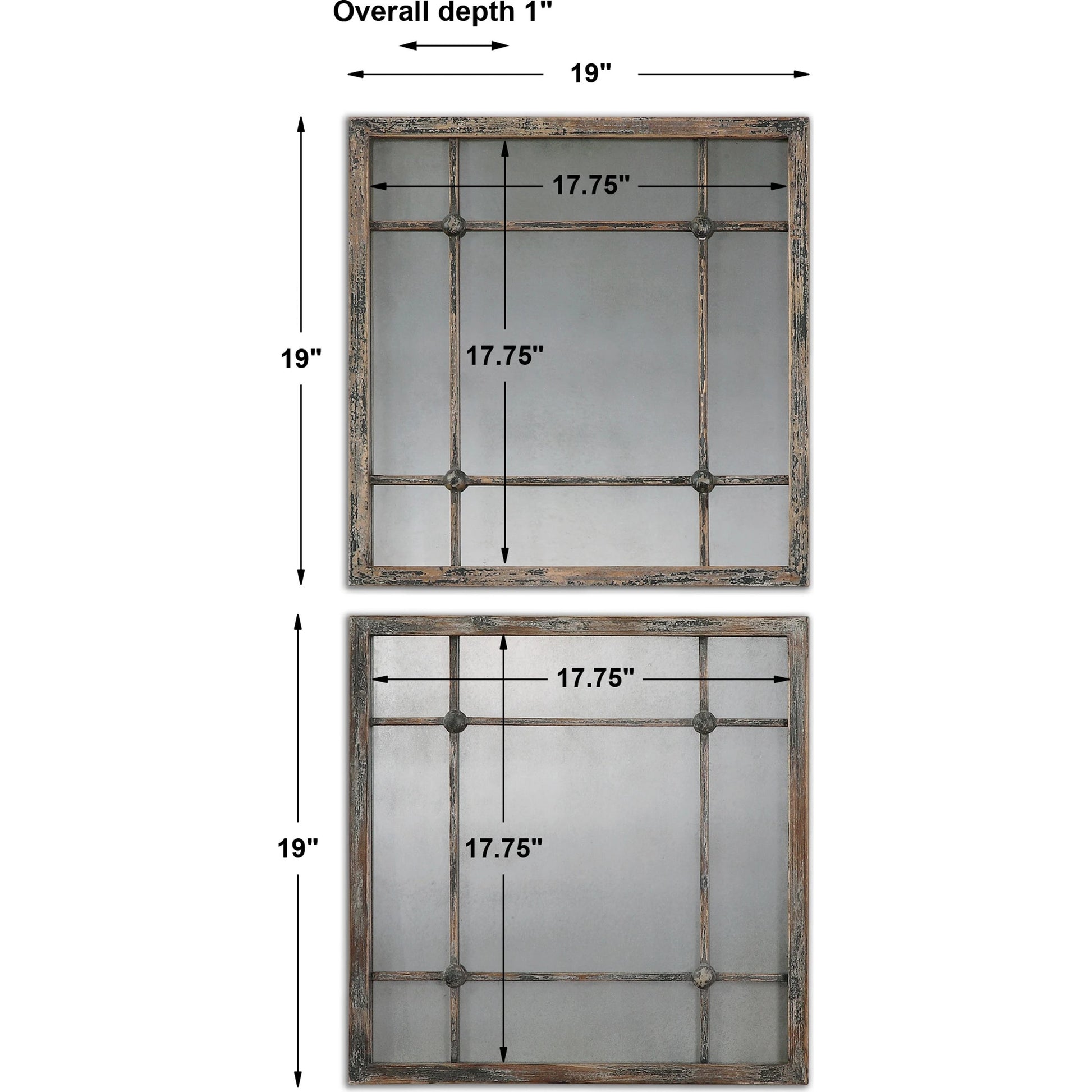 Saragano Square Mirrors (Set of 2) by Uttermost. Made from fir in a cottage & farmhouse style.