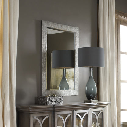 Tarek Mirror by Uttermost in silver. Made from mdf in a modern style.