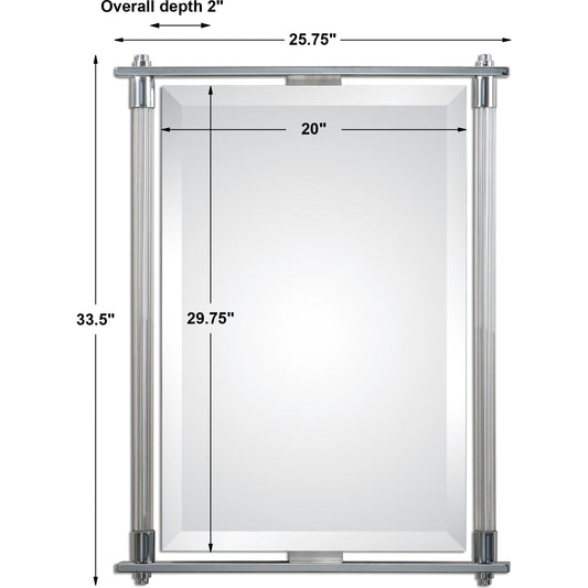 Adara Vanity Mirror by Uttermost. Made from metal, glass, mdf in a modern style.