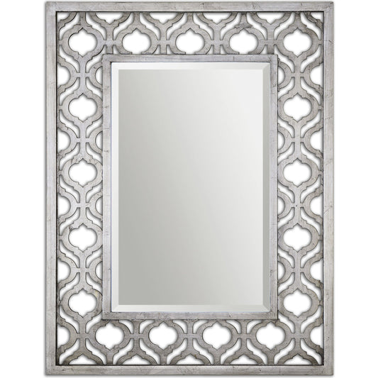 Sorbolo Mirror by Uttermost in silver. Made from mdf in a transitional style.