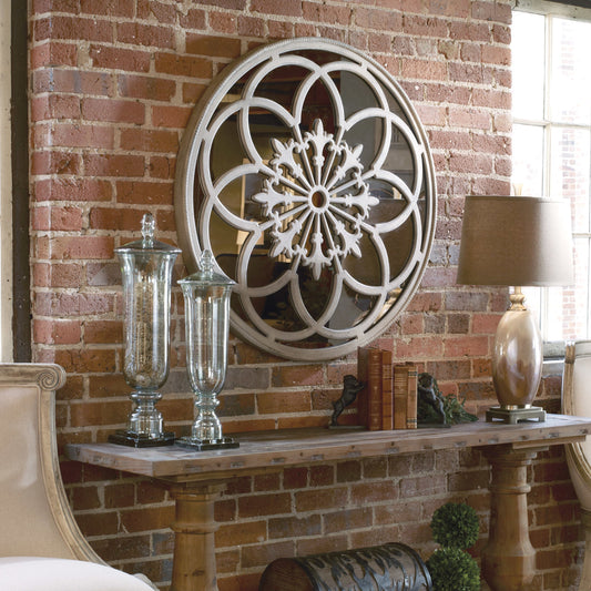 Conselyea Round Mirror by Uttermost. Made from mdf in a cottage & farmhouse style.