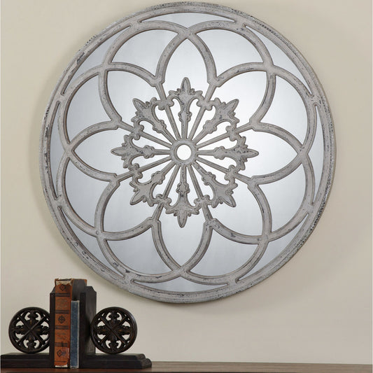 Conselyea Round Mirror by Uttermost. Made from mdf in a cottage & farmhouse style.
