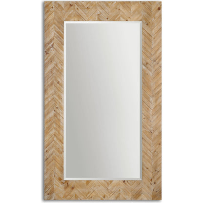 Demetria Oversized Wooden Mirror by Uttermost. Made from fir, mdf, glass in a cottage & farmhouse style.