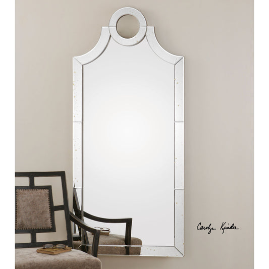 Acacius Arched Mirror by Uttermost. Made from mdf, glass in a transitional style.