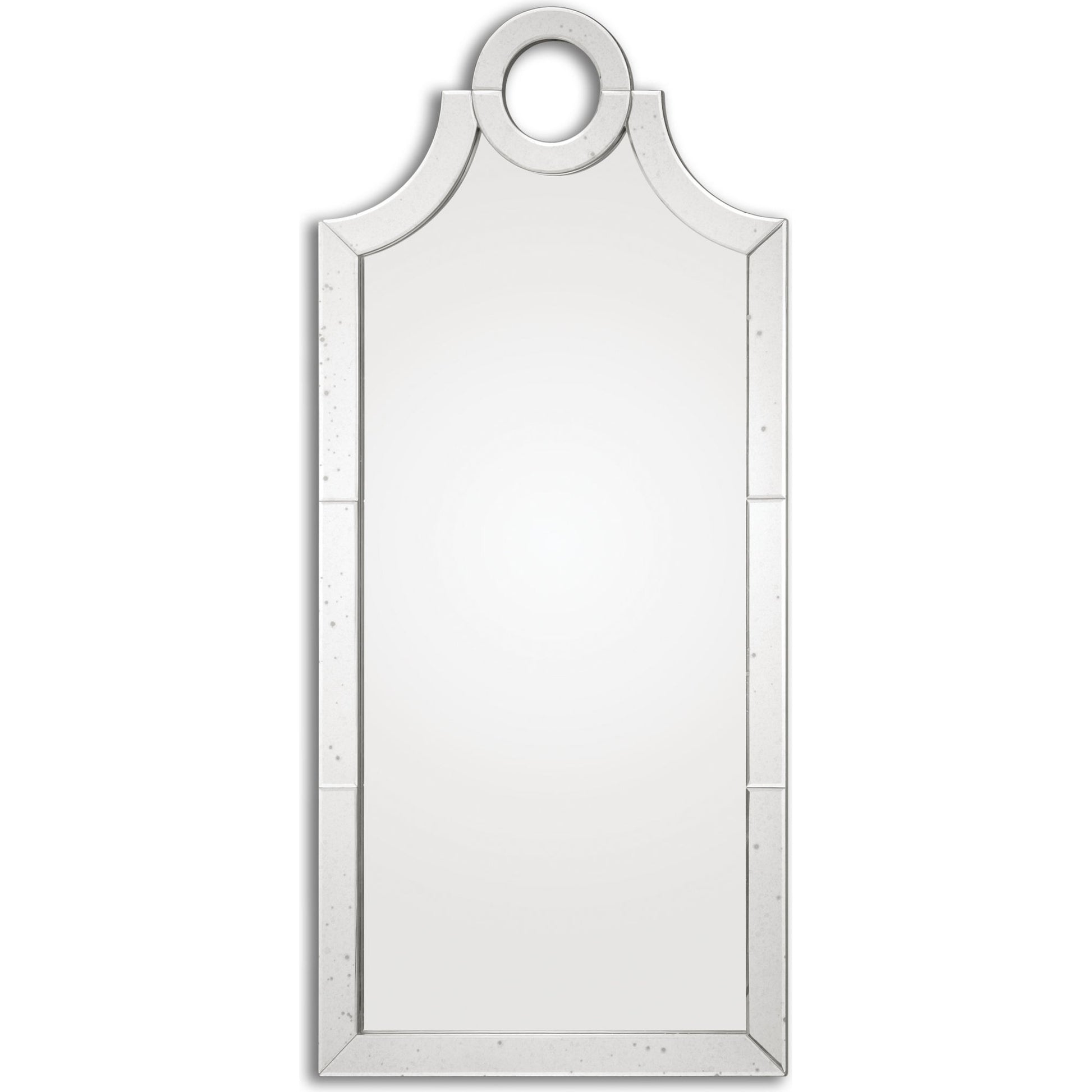 Acacius Arched Mirror by Uttermost. Made from mdf, glass in a transitional style.