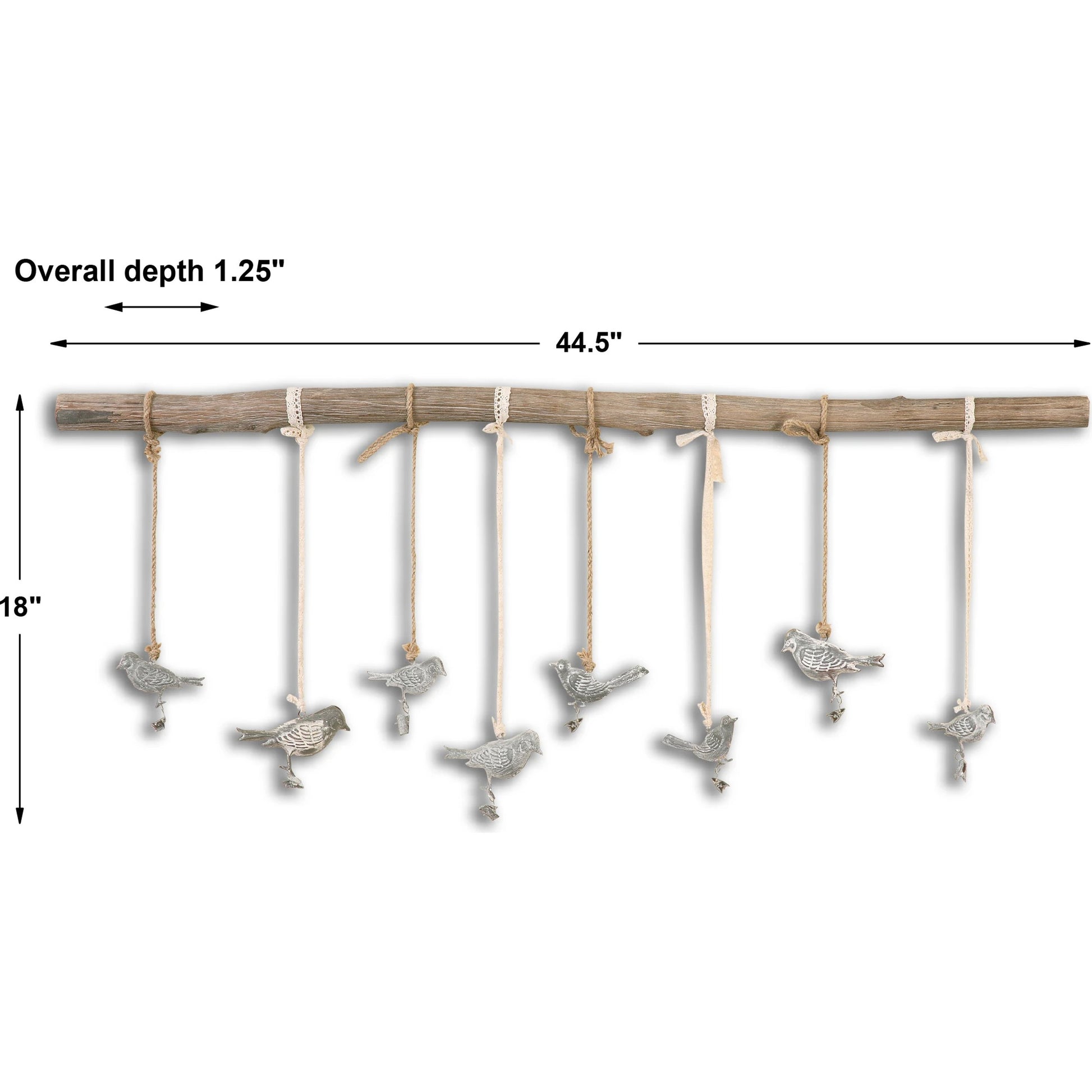 Birds on a Branch Wall Art by Uttermost in multi. Made from elm in a cottage & farmhouse style.