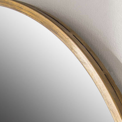 Herleva Mirror by Uttermost in gold. Made from metal in a modern style.