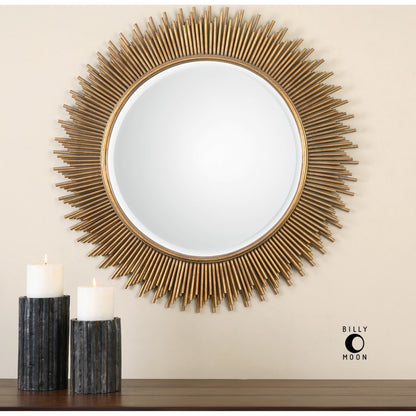 Marlo Mirror by Uttermost in gold. Made from iron, mirror, mdf in a modern style.