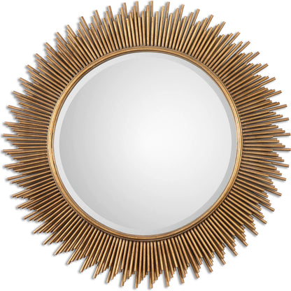 Marlo Mirror by Uttermost in gold. Made from iron, mirror, mdf in a modern style.