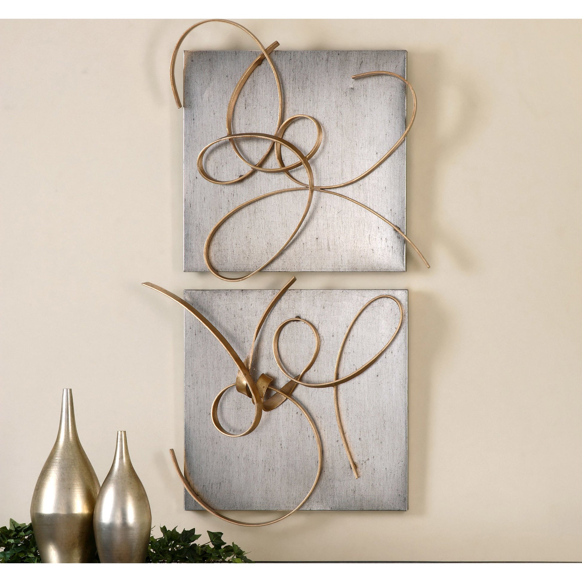 Harmony Metal Wall Art (Set of 2) by Uttermost in multi and metal. Made from metal in a modern style.