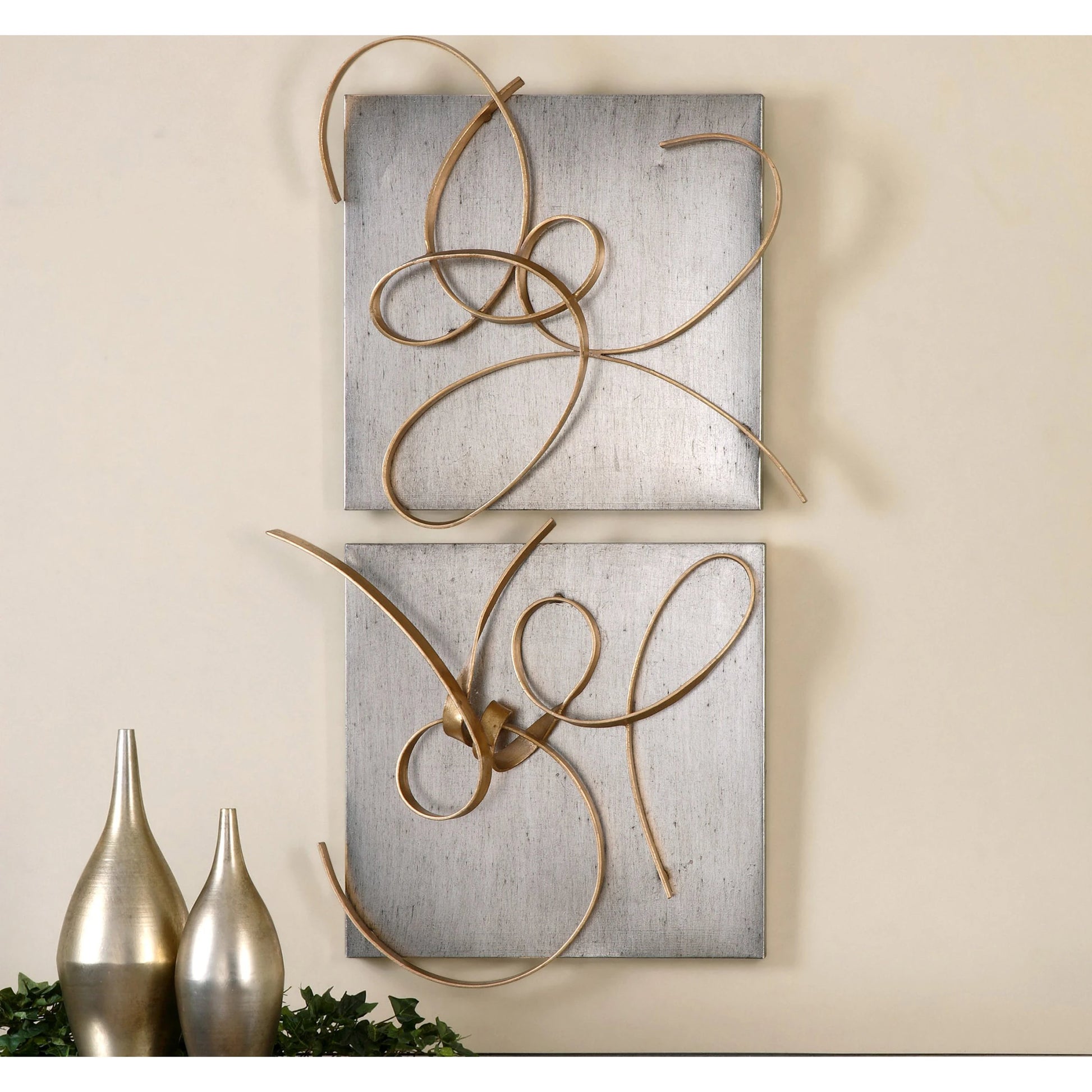 Harmony Metal Wall Art (Set of 2) by Uttermost in multi and metal. Made from metal in a modern style.