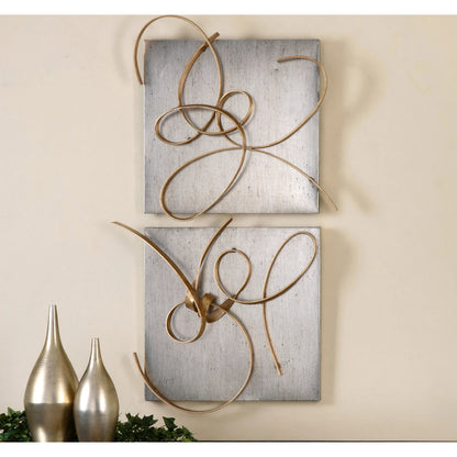 Harmony Metal Wall Art (Set of 2) by Uttermost in multi and metal. Made from metal in a modern style.