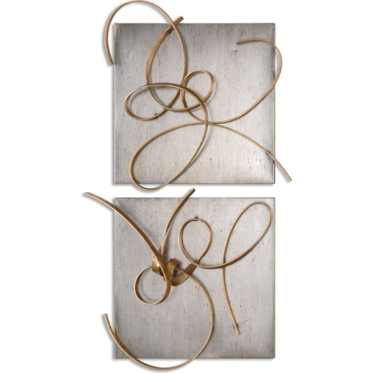 Harmony Metal Wall Art (Set of 2) by Uttermost in multi and metal. Made from metal in a modern style.