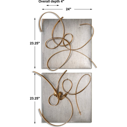 Harmony Metal Wall Art (Set of 2) by Uttermost in multi and metal. Made from metal in a modern style.