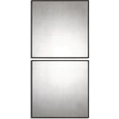 Matty Antiqued Square Mirrors (Set of 2) by Uttermost. Made from mdf in a modern style.