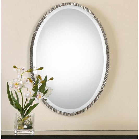 Annadel Oval Wall Mirror by Uttermost. Made from metal, mdf, mirror in a modern style.