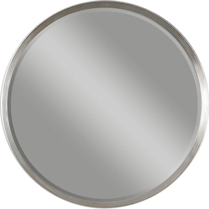 Serenza Mirror by Uttermost in silver. Made from pu leather, mdf, glass in a modern style.