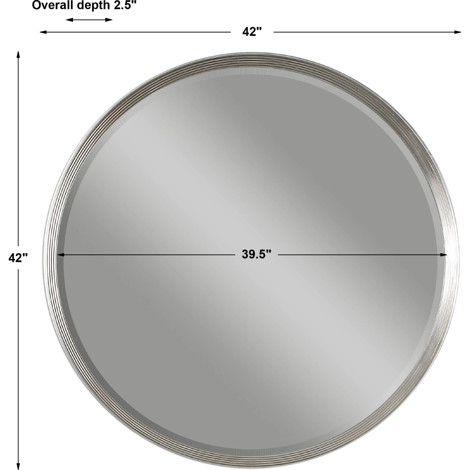 Serenza Mirror by Uttermost in silver. Made from pu leather, mdf, glass in a modern style.