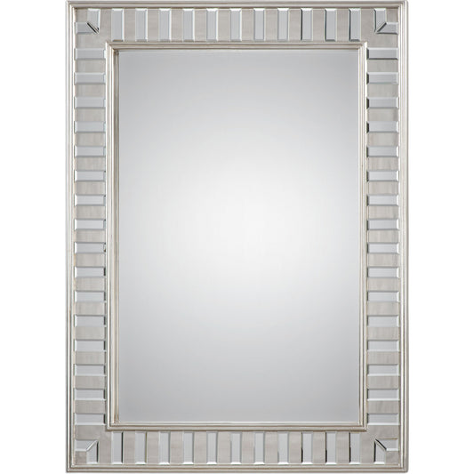 Lanester Mirror by Uttermost in silver. Made from wood, mdf, mirror in a modern style.
