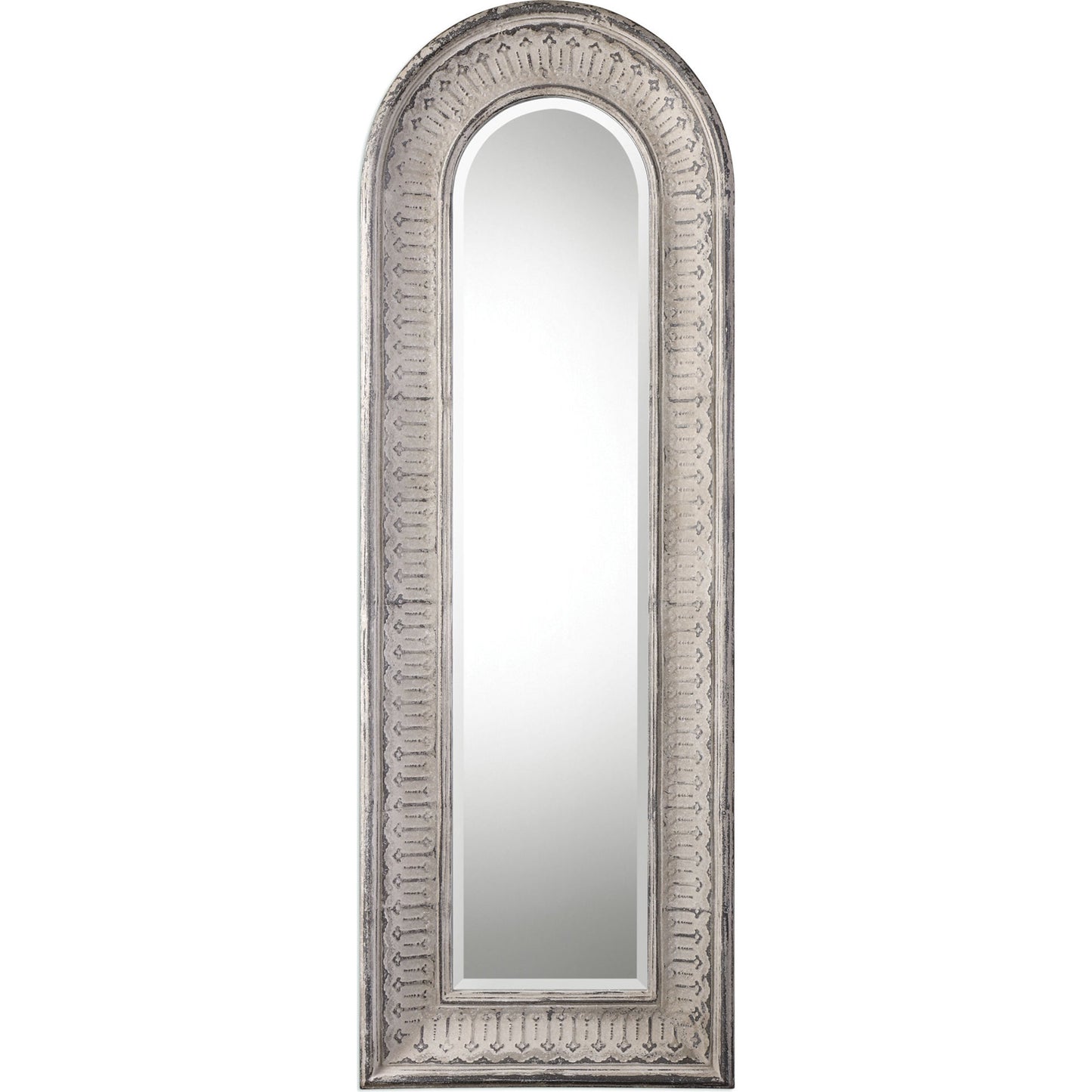 001 S-251802 | Primary Silo | Argenton Arch Mirror by Uttermost in gray. Made from glass, iron, mdf in a cottage & farmhouse style.