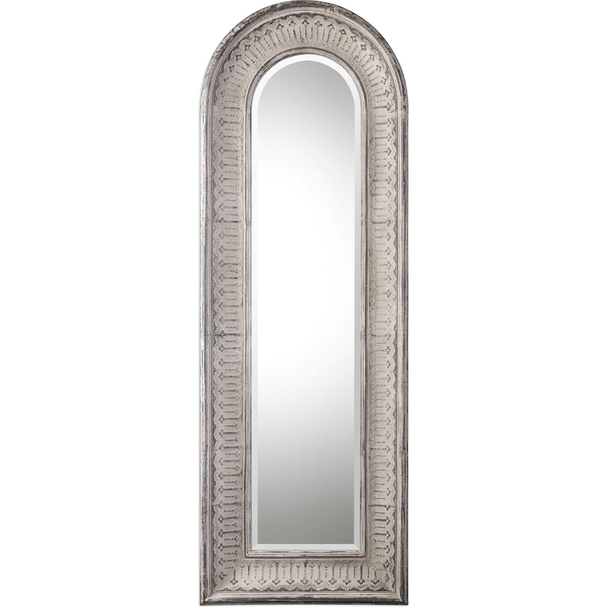 Argenton Arch Mirror by Uttermost in gray. Made from glass, iron, mdf in a cottage & farmhouse style.