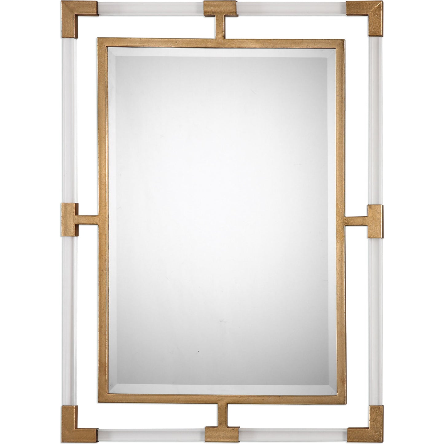 003 S-251805 | Primary Silo | Balkan Wall Mirror by Uttermost in gold. Made from mirror, acrylic, metal, mdf in a modern style.