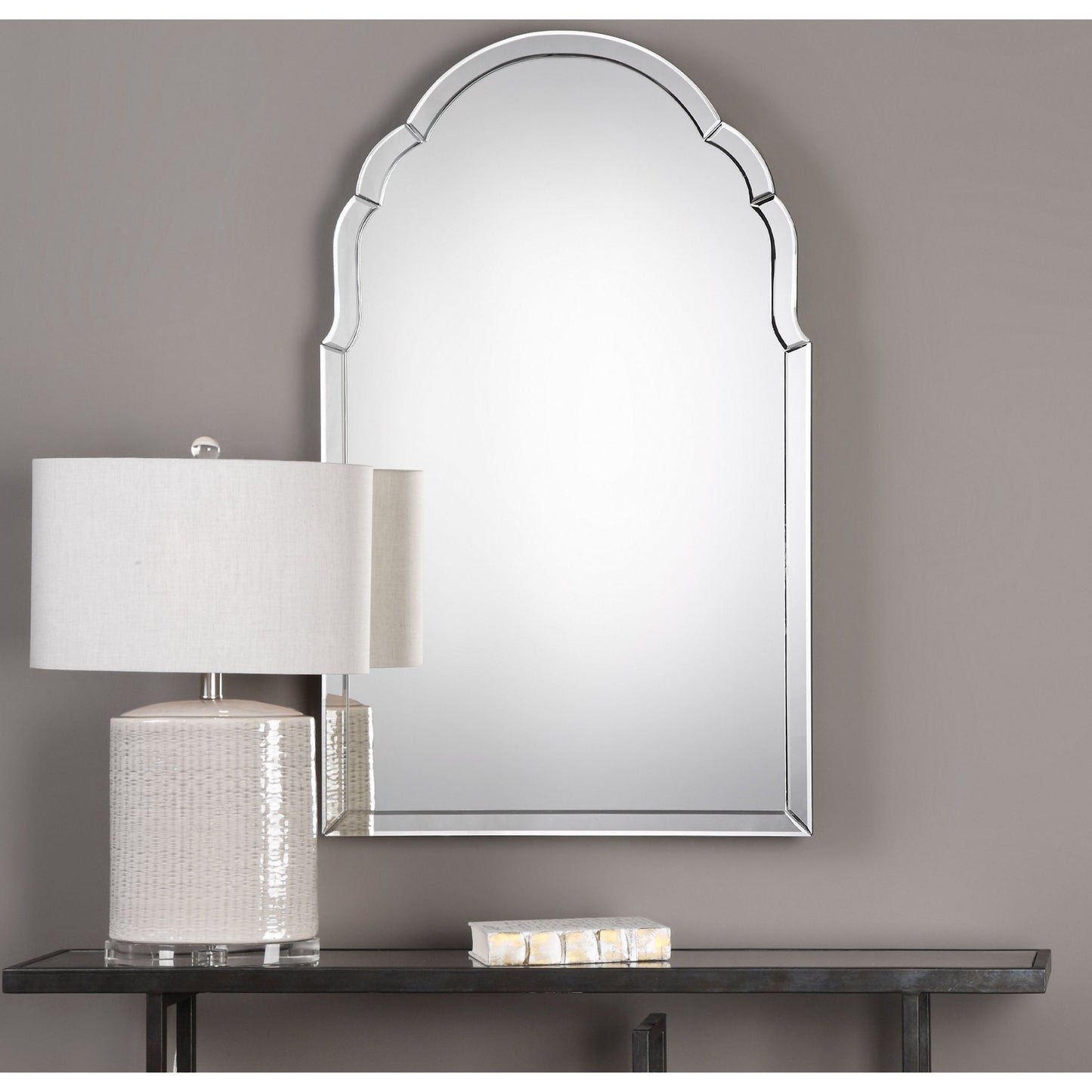 001 S-251817 | Primary Silo | Brayden Frameless Arched Mirror by Uttermost. Made from mirror, mdf in a transitional style.