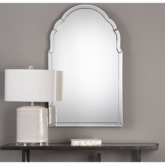 Brayden Frameless Arched Mirror by Uttermost. Made from mirror, mdf in a transitional style.