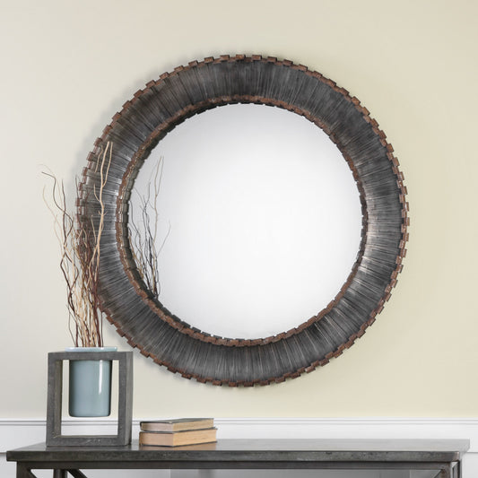 Tanaina Mirror by Uttermost in silver. Made from mirror, metal, mdf in a modern style.
