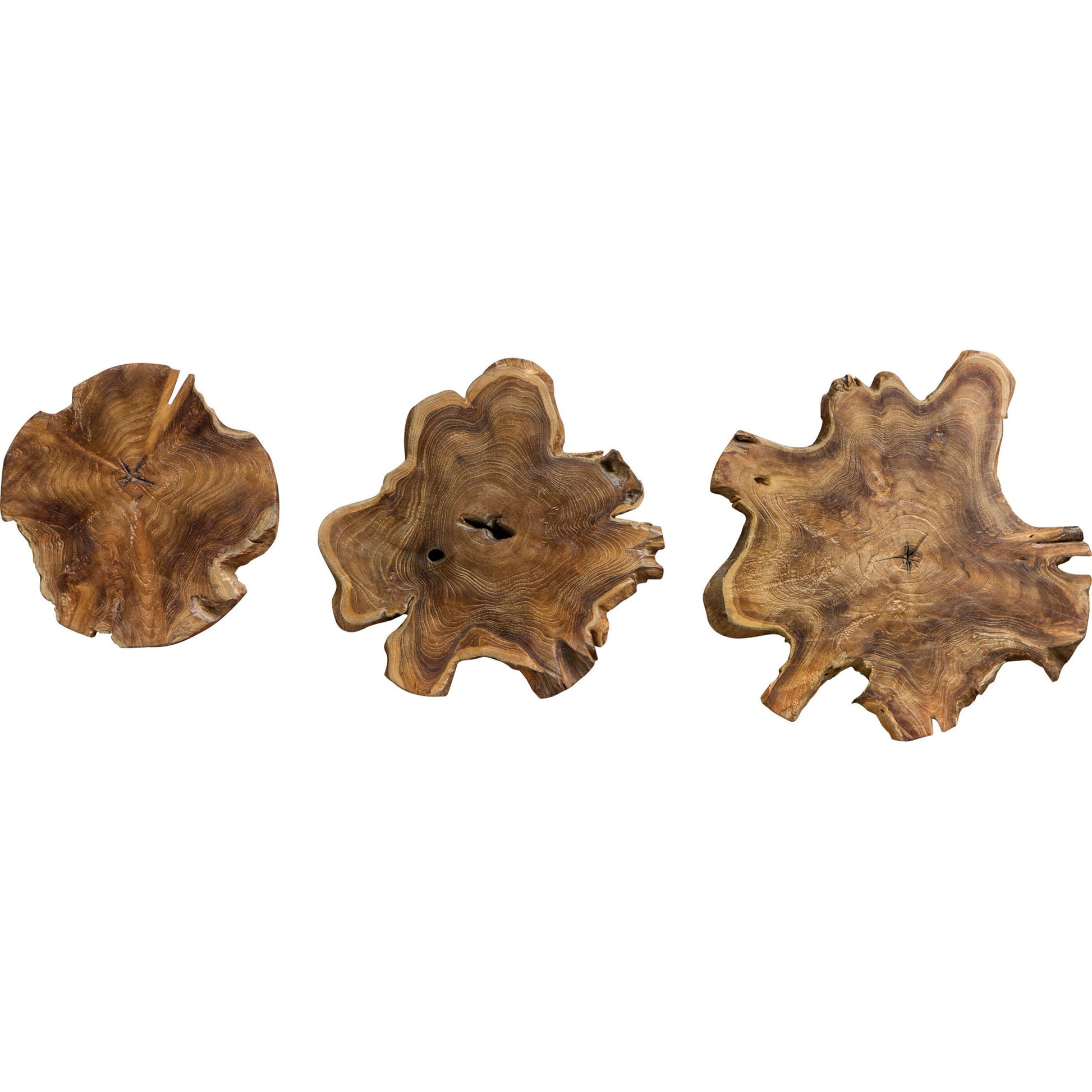 Kalani Teak Wall Art (Set of 3) by Uttermost in multi and teak. Made from teak wood with iron metal in a rustic style.