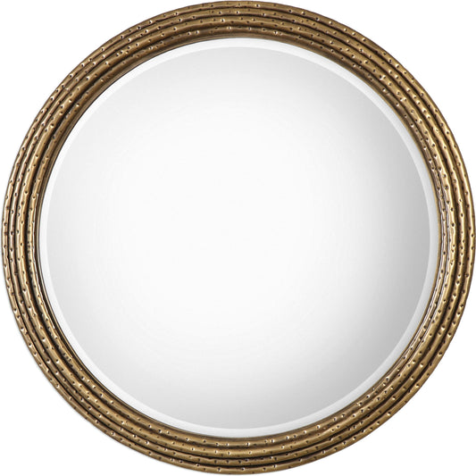 Spera Mirror by Uttermost in gold. Made from iron, mdf, mirror in a modern style.