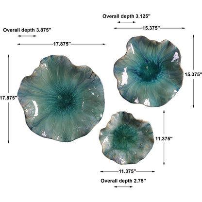 Abella Ceramic Flowers (Set of 3) by Uttermost. Made from ceramic in a modern style.