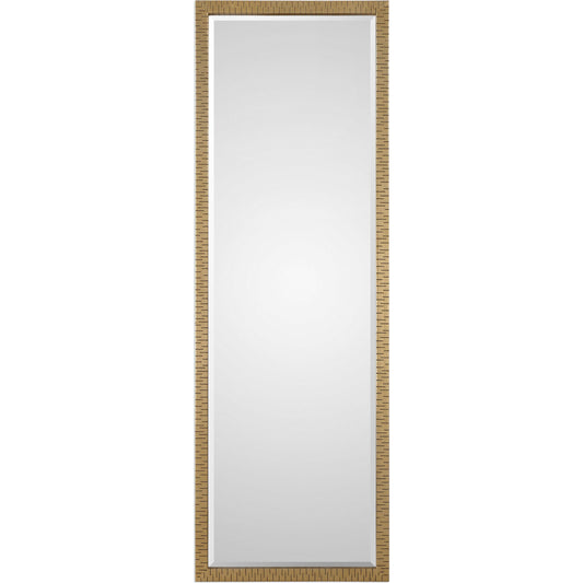 Vilmos Mirror by Uttermost in gold. Made from metal, glass, mdf in a modern style.