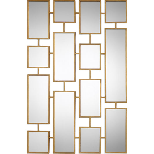 Kennon Mirror by Uttermost in gold. Made from iron, mdf, mirror in a modern style.