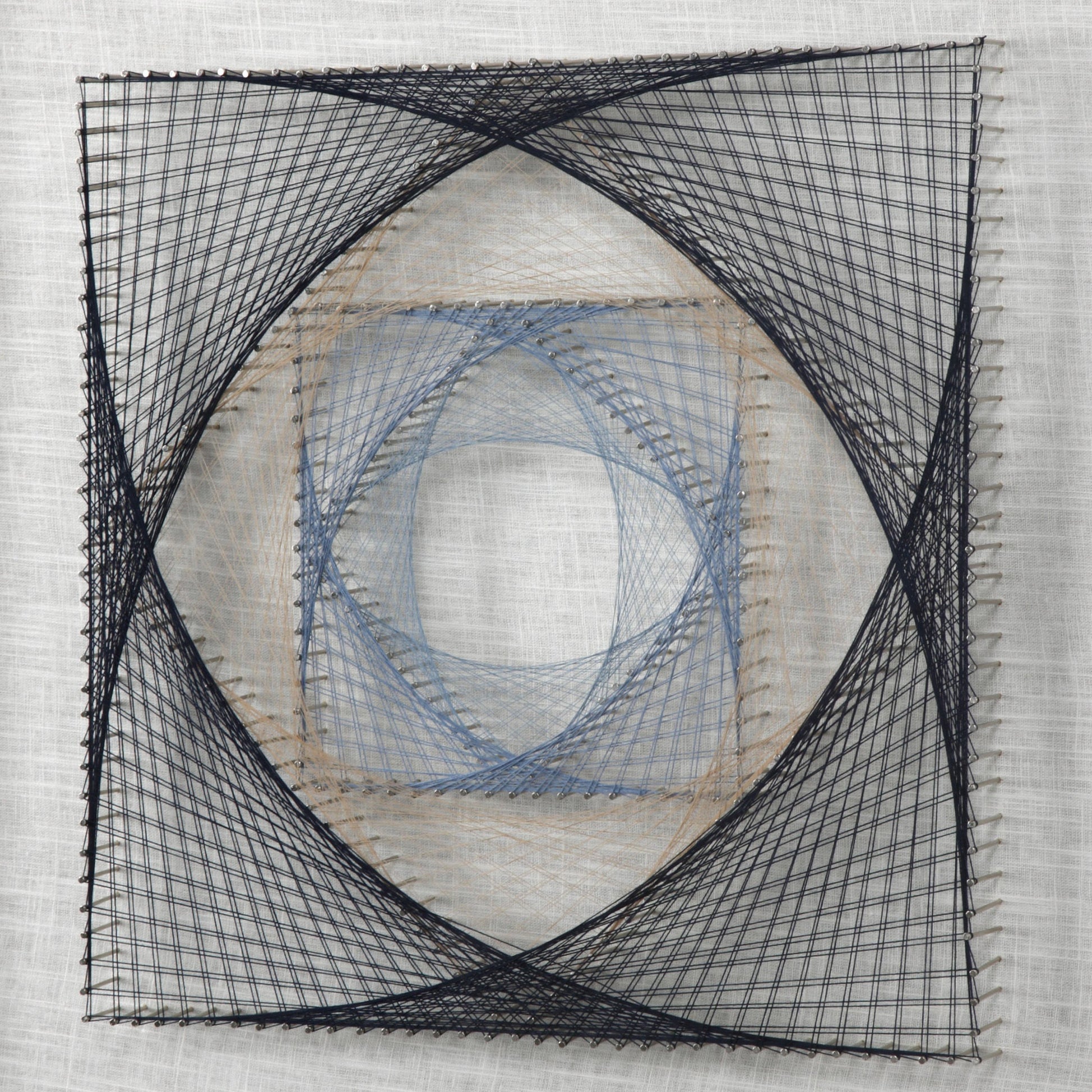 String Duet Geometric Art (Set of 2) by Uttermost in multi. Made from thread, pine, glass, fabric in a modern style.