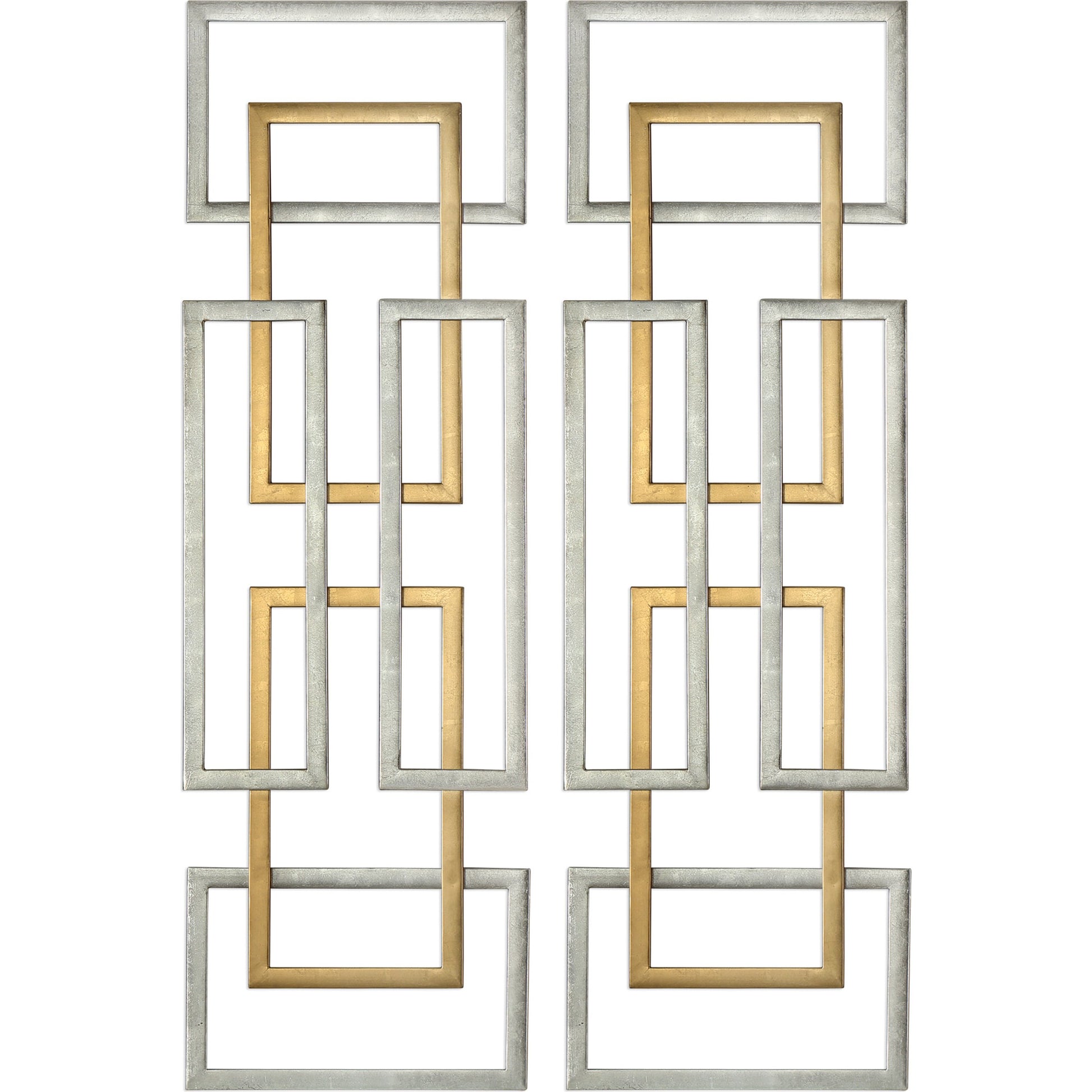 Aerin Geometric Wall Art (Set of 2) by Uttermost in multi. Made from iron in a modern style.